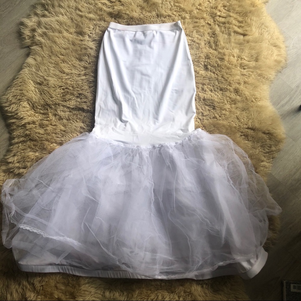 Bridal Trumpet Petticoat Slip Size XS, White